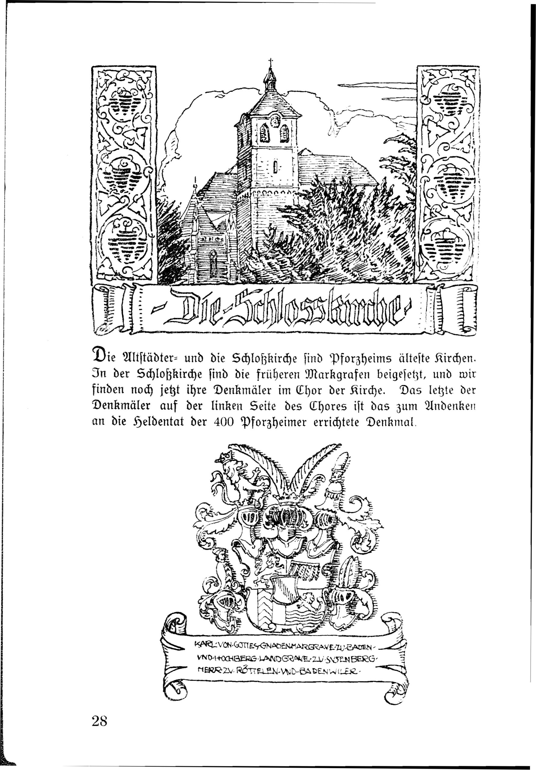 Historische Illustration der Schlosskirche