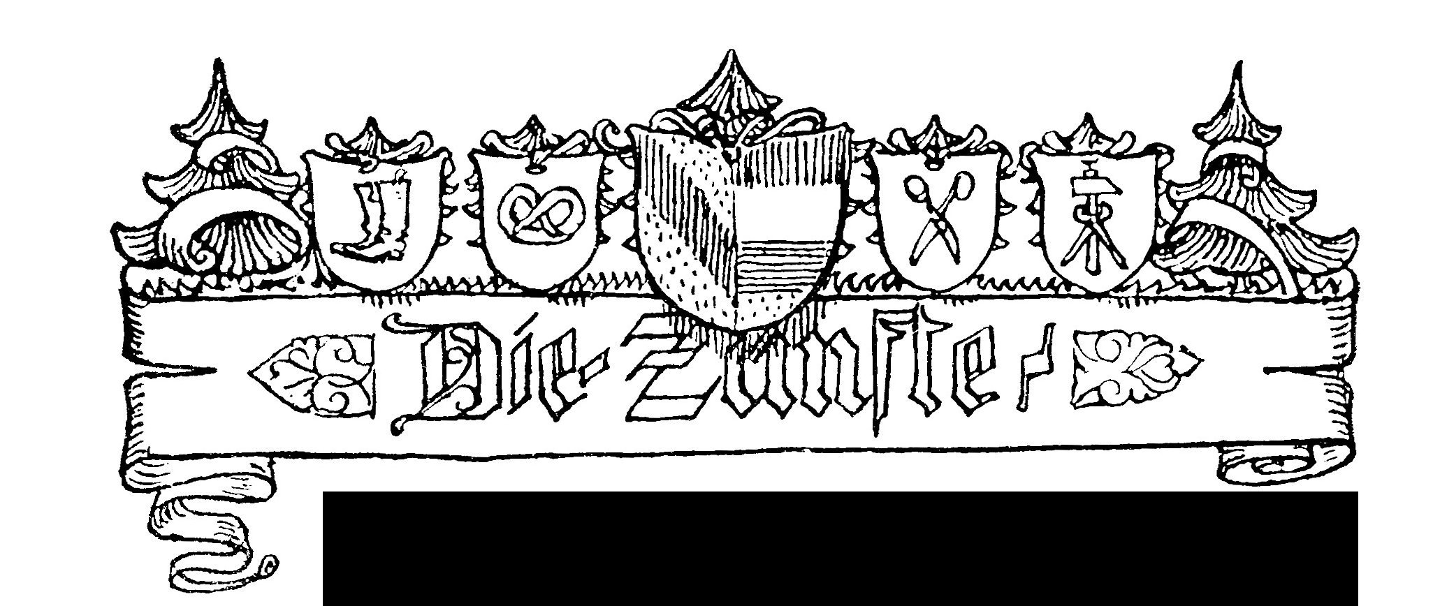 Historische Illustration zu den Zünften in Pforzheim